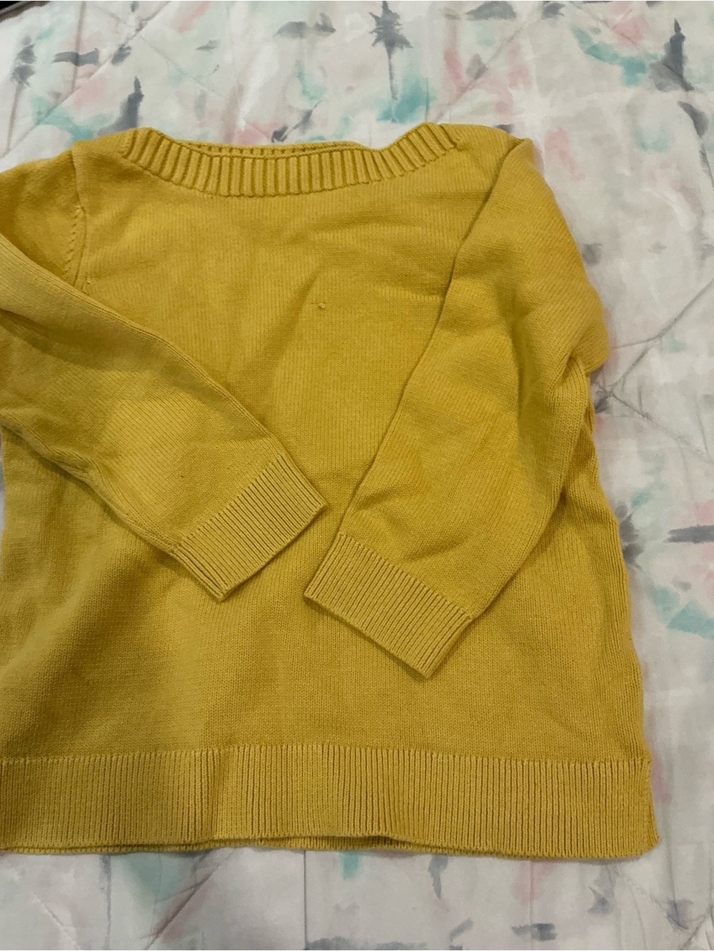Women's Boatneck Sweater in Mustard